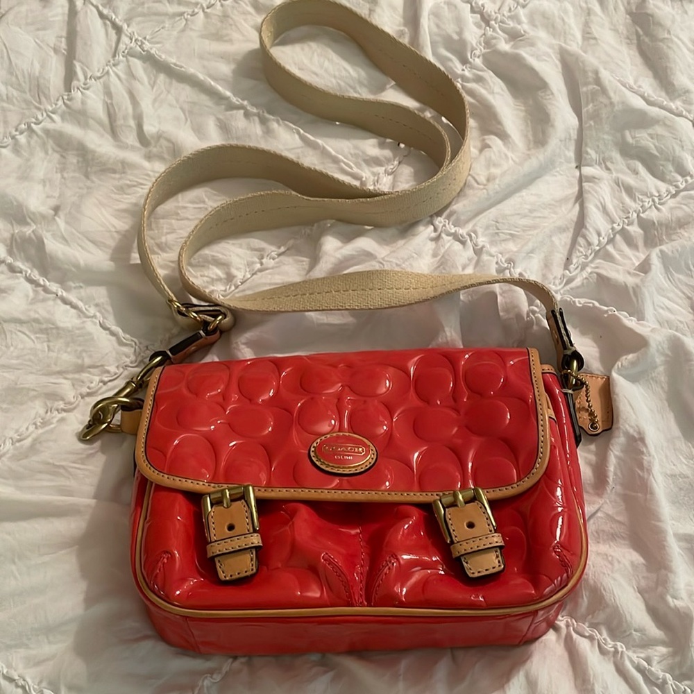 Patent leather Coach crossbody